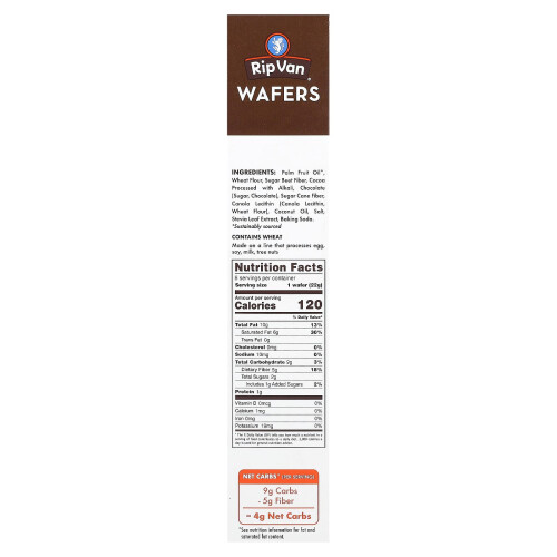 Rip Van Wafels, Βουτυρόπιτες, Σκοτεινό Σοκολάτα, 6 Πακέτα, 0.78 oz (22 g) Κάθε 1