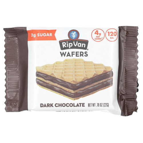 Rip Van Wafels, Βουτυρόπιτες, Σκοτεινό Σοκολάτα, 6 Πακέτα, 0.78 oz (22 g) Κάθε 2