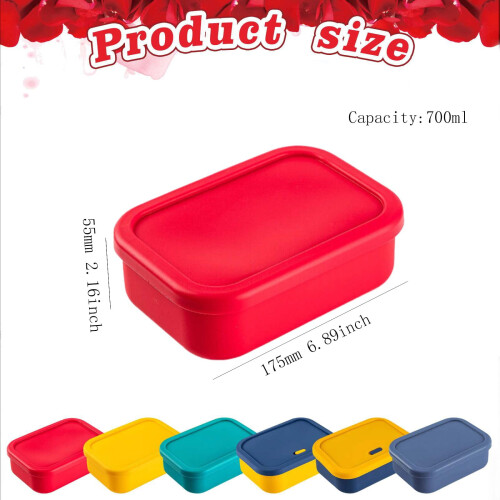 Marmita retangular de silicone com tampa – Hermética, 2