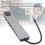 Type-C Hub 8in1 4K 87W PD Silber Aluminium 3