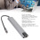 Type-C Hub 8in1 4K 87W PD Silber Aluminium 5