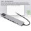 Type-C Hub 8in1 4K 87W PD Silber Aluminium 7