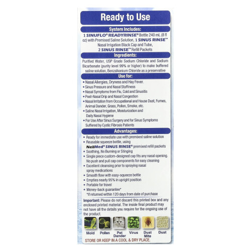 Kit di risciacquo nasale pronto SinuFlo, NeilMed, 2 Pezzi 1