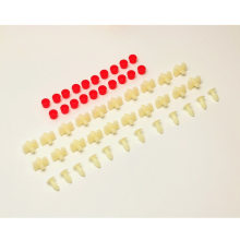 52-teiliges Set mit Klemmstopfen, Türdichtungsleisten und Zierclips, kompatibel mit Mercedes-Benz W123 Innenausstattung, Klemme 548484