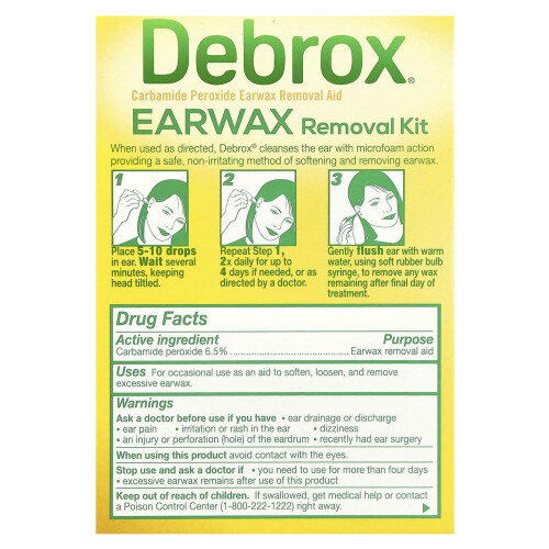 Debrox, Κट Απομάκρυνσης Κερί Ακουστικών, 0.5 fl oz (15 ml) 2