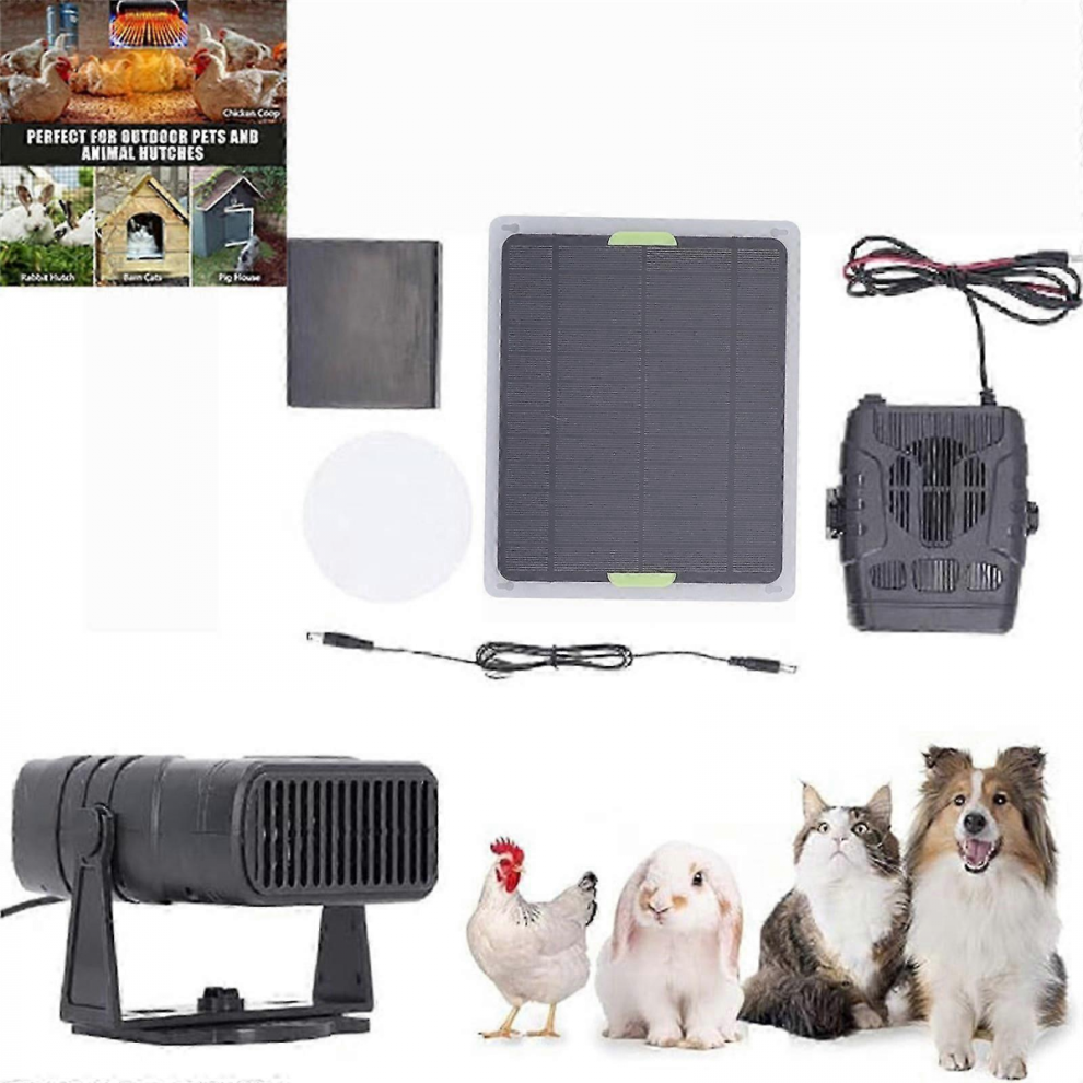 Chicken Coop Heater With Solar Panel For Outdoor Pet House Warm Wind Gear 9408048463091