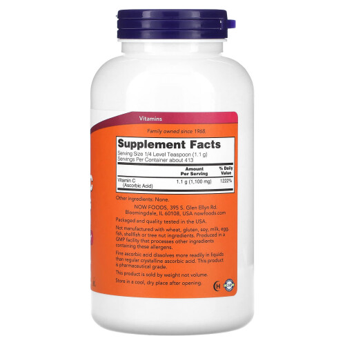 NOW Foods NOW Foods, Vitamiini C Kiteet, 1 lb (454 g) 1
