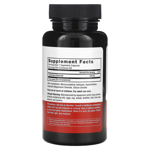 Force Factor, Glutatione (Ridotta), 500 mg, 60 Capsule Vegetariane 1