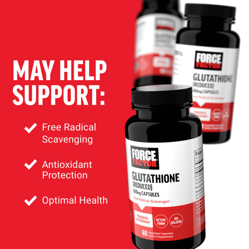 Force Factor, Glutatione (Ridotta), 500 mg, 60 Capsule Vegetariane 2
