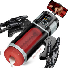 Male Masturbator Male Sex Toys,5 in 1 Sex Toyscouples for Man with 7 Vibrating& 7 Thrusting& 7 Sucking Modes, Penis Pump with LCD Disdaly