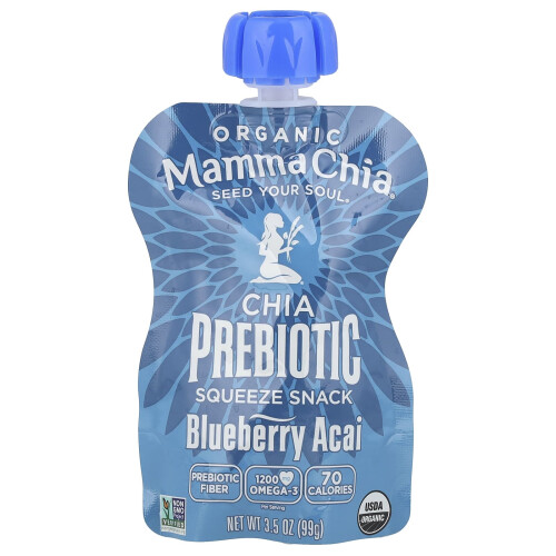 Mamma Chia, Chia Orgânica Prebiótica, Açaí Morango, 4 Squeezes, 3,5 oz (99 g) Cada 2