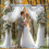 Wedding arch draping fabric white silver sequin 28x19ft + 4