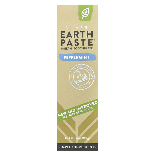 Redmond Trading Company, Silver Earthpaste, Mineral Toothpaste, Peppermint, 4 oz (113 g) 1
