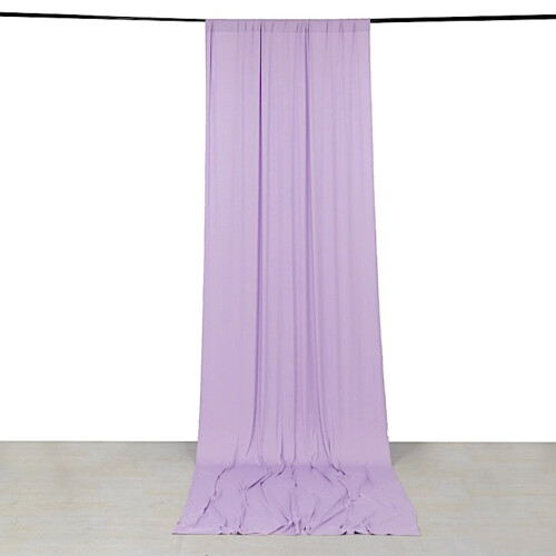 BalsaCircle 5x14 πόδια Λεβάντα, Διαχωριστική Κουρτίνα Spandex 4 Πλευρών με Ελαστικό Σπάντεξ, 2