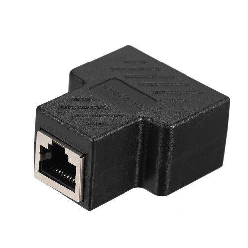 Divisor Ethernet RJ45 de 1 para 2, compatível com Cat5/Cat6/Cat7, para PC, laptop e roteador. 2