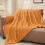 Burnt Orange Twin Throw Blanket 60x80 inch Soft 3D 2