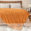 Burnt Orange Twin Throw Blanket 60x80 inch Soft 3D 6