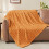 Burnt Orange Twin Throw Blanket 60x80 inch Soft 3D 7