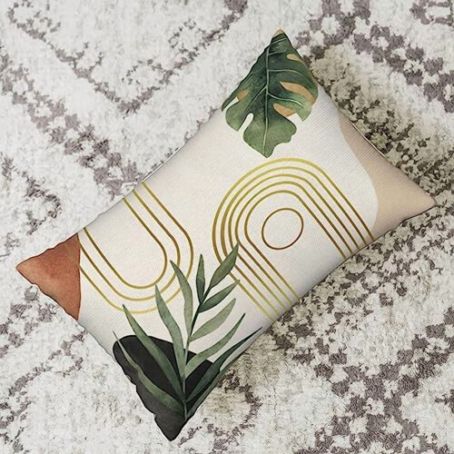 Μαξιλαροθήκες Boho 12x20, Σετ 2 τεμαχίων, Θήκες Μαξιλαριών από Λινό Πράσινο Φύλλο για 1