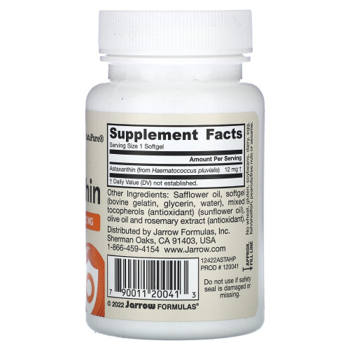 Jarrow Formulas, Astaxanthin, 12 mg, 30 Softgels 1