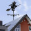 Stainless Weathervane with Witch Figure Wind Direction Indicator Measuring Tool 6