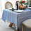 Boho Farmhouse Tablecloth with Hemstitching 60" x 104" 3