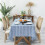 Boho Farmhouse Tablecloth with Hemstitching 60" x 104" 2