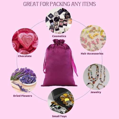 30 Pack 3x4 Inch Satin Drawstring Gift Bags 2