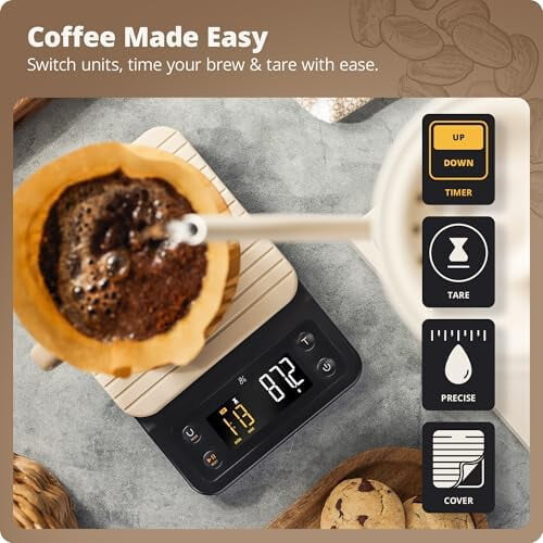 Coffee Scale with Timer, 0.1g Precision, 3kg Capacity 1