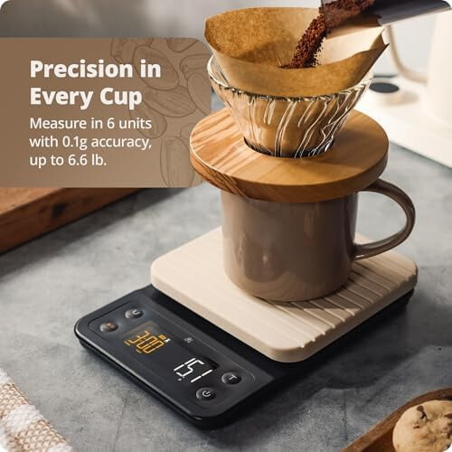 Coffee Scale with Timer, 0.1g Precision, 3kg Capacity 2