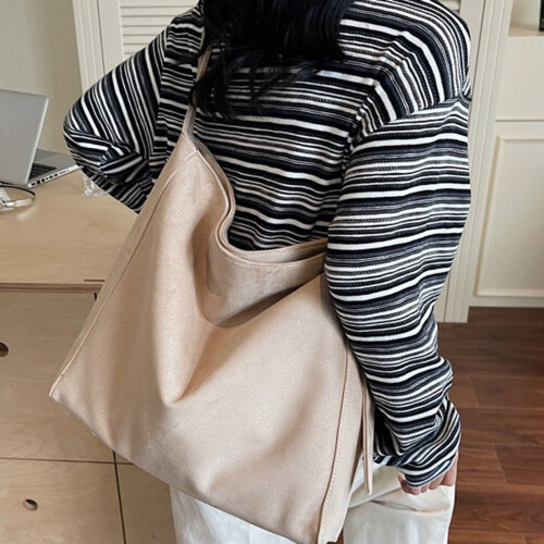 Τσάντες ώμου Slouchy Suede για γυναίκες με ρυθμιζόμενο λουράκι και φερμουάρ, τσάντες 2