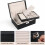 Black PU Leather Jewelry Box with Lock – 2-Layer, 3