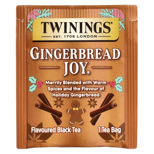 Twinings Twinings, Smagte Sort Te, Gingerbread Joy, 20 Tebæger, 1,41 oz (40 g) 2