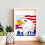 Eagle Head Flag Stencil 12x12 inches 4