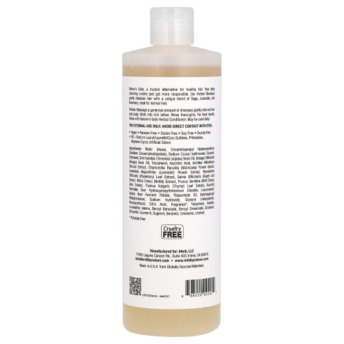 Mild By Nature, (Nature's Gate), Shampoo Erettile per Capelli Normali, 16 fl oz (473 ml) 1