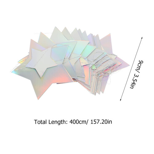 Star Paper Banner Set – Assorted Colours, 400 cm 1