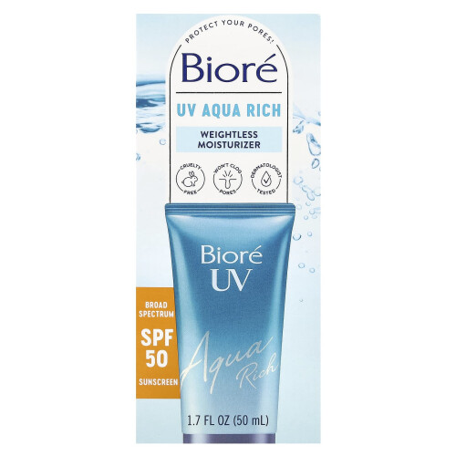 Biore, UV Ακβά Ριχ, Βαρύ Βαρύ Moisturizer, SPF 50 , 1.7 fl oz (50 ml) 1