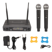 Sistem de microfon cu control independent al volumului microfonului, set wireless UHF cu frecvențe selectabile pentru petrecere, biserică,