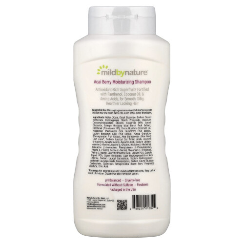 Mild By Nature, Ακαϊνός Φρούτα Κοντιόνερ Σαμπουάν, 16 fl oz (473 ml) 1