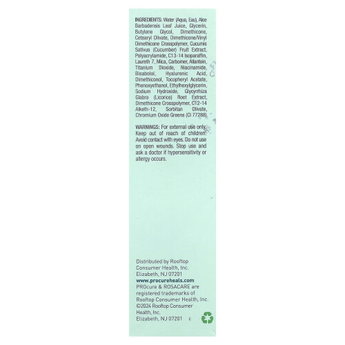 Procure, Rosacare, Krem Hydrogel, 2 fl oz (60 ml) 2