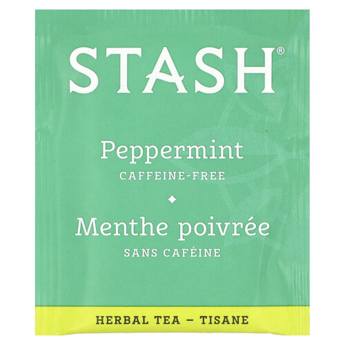 Stash Tea, Kräutertee, Pfefferminze, Koffeinfrei, 20 Teebeutel, 0,7 oz (20 g) 2