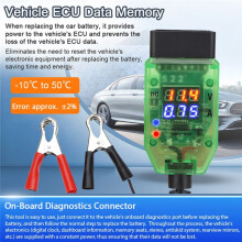 12-V-Auto-Diagnostester, Kfz-Batterie-Ersatzwerkzeug, Auto-Computer, Steuergerät, Speichersparmodus, Erkennung Von Batterielecks