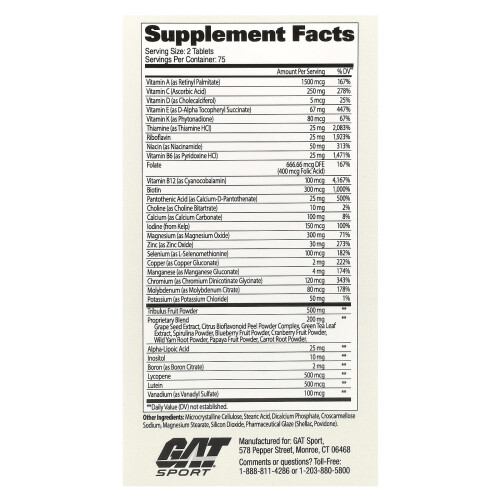 GAT, Mens Multi + Test, 150 Tabletov 1