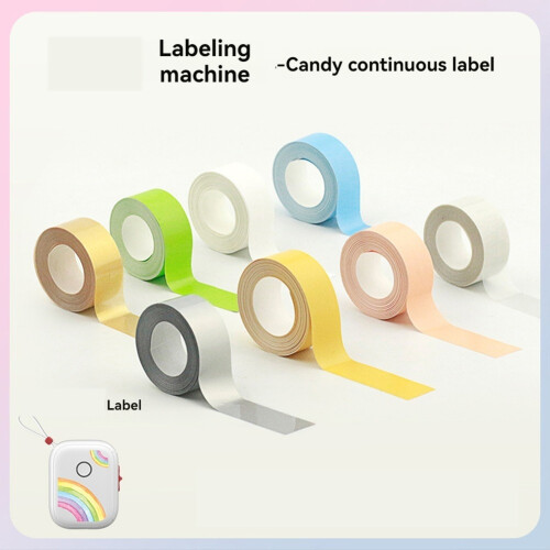 Portable Thermal Printer  Printer with Stickers Printer for Storage Office Home Rainbow Color 2