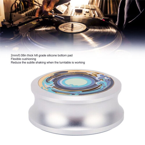 LP Record Weight Stabilizer Record Clamp Turntable Disc Stabilizer for Vinyl Record Player Turntables Phonograph,Silver 2