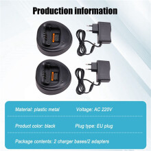 Carregador Rápido de Rádio para GP3188, GP3688, EP459, DEP450 Inclui Adaptador de Energia Carregador de Mesa de Unidade Única Plugue UE