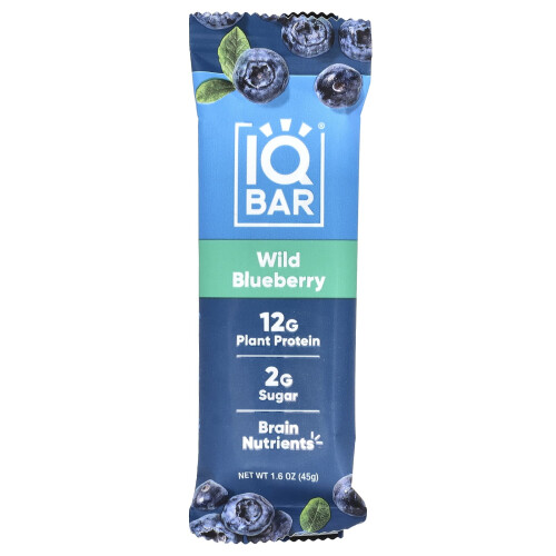 IQBAR, Βαρίδες Προτεΐνης Φυτικής Προέλευσης, Wild Blueberry, 12 Βαρίδες, 1,6 oz (45 γρ.) καθένα 2