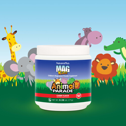 NaturesPlus, Mag Kidz, Ζώα Παρέλαση, Παιδικά Μαγνήσιο Πώμα Συμπλήρωμα, Κεράσι, 0.38 lb (171 g) 2