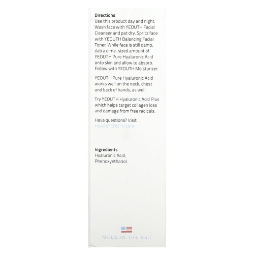 YEOUTH, Καθαρό Υαλουρονικό Οξύ, 2 fl oz (60 ml) 2