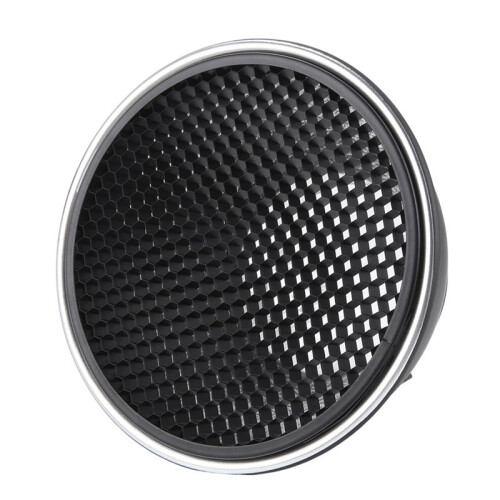 7 Polegadas Refletor Difusor Lamp Shade Dish W/ 60 Honeycomb Grid Baorong Mouth Standard Cover para Bowens Mount Studio Strobe 1